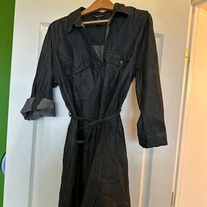 Denim Plus Size Shirt Dress 2X